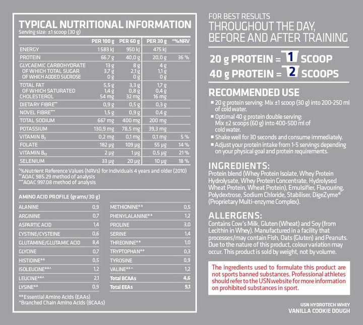 USN Hyperbolic Mass 9H - Extreme Mass Gainer (Strawberry, 2kg) - Image 2